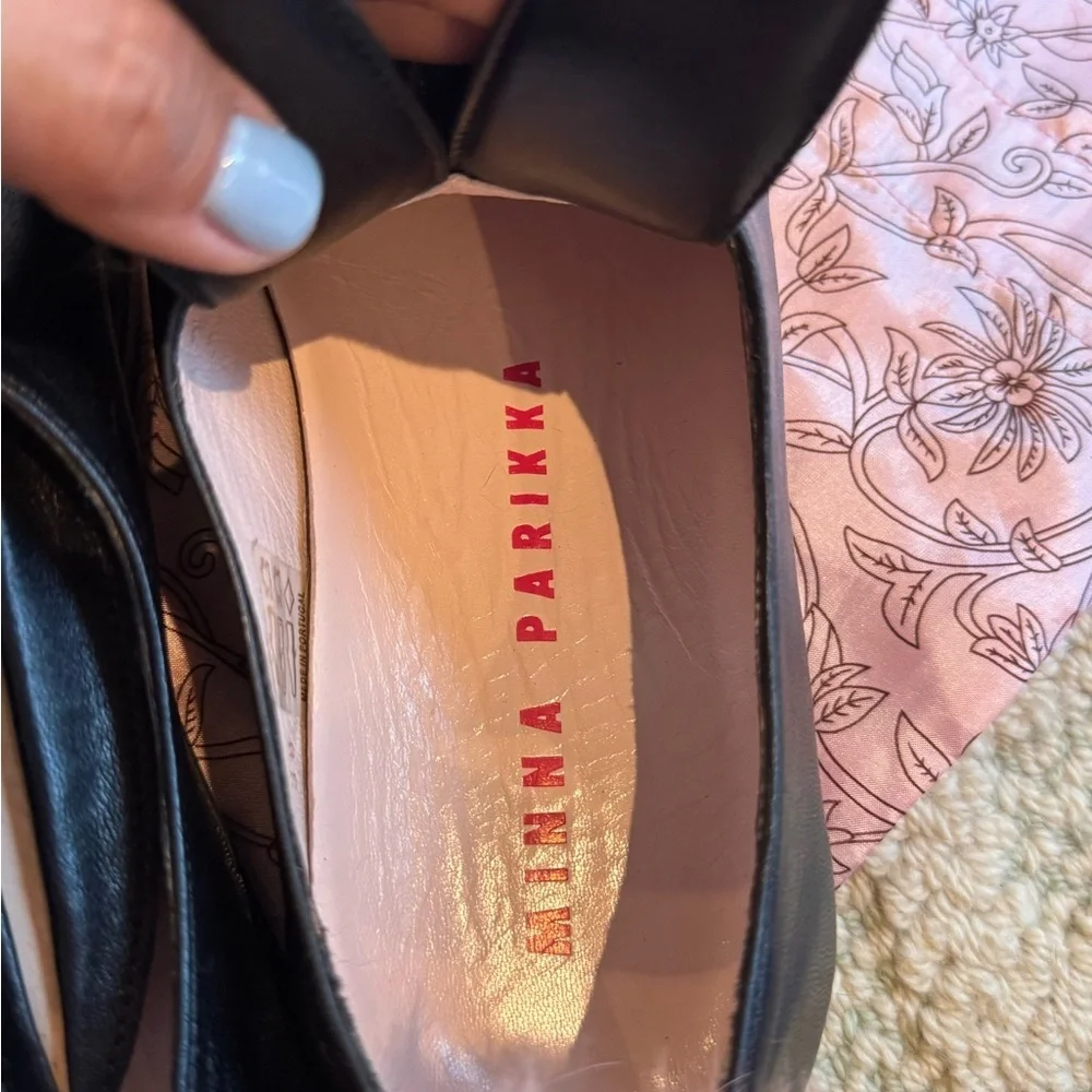 Minna Parikka Black Sneakers with Pink Pom-Pom size 7.5 / 38 - Picture 3 of 7